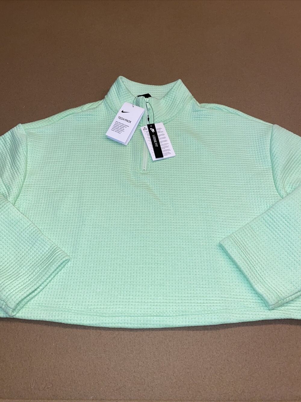 Nike Sportswear Tech Fleece Sweatshirt Crop top CT0882-376 Sz Medium NWT$120
